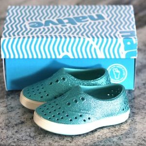 WORN ONCE - Native Miller Bling Pool Blue